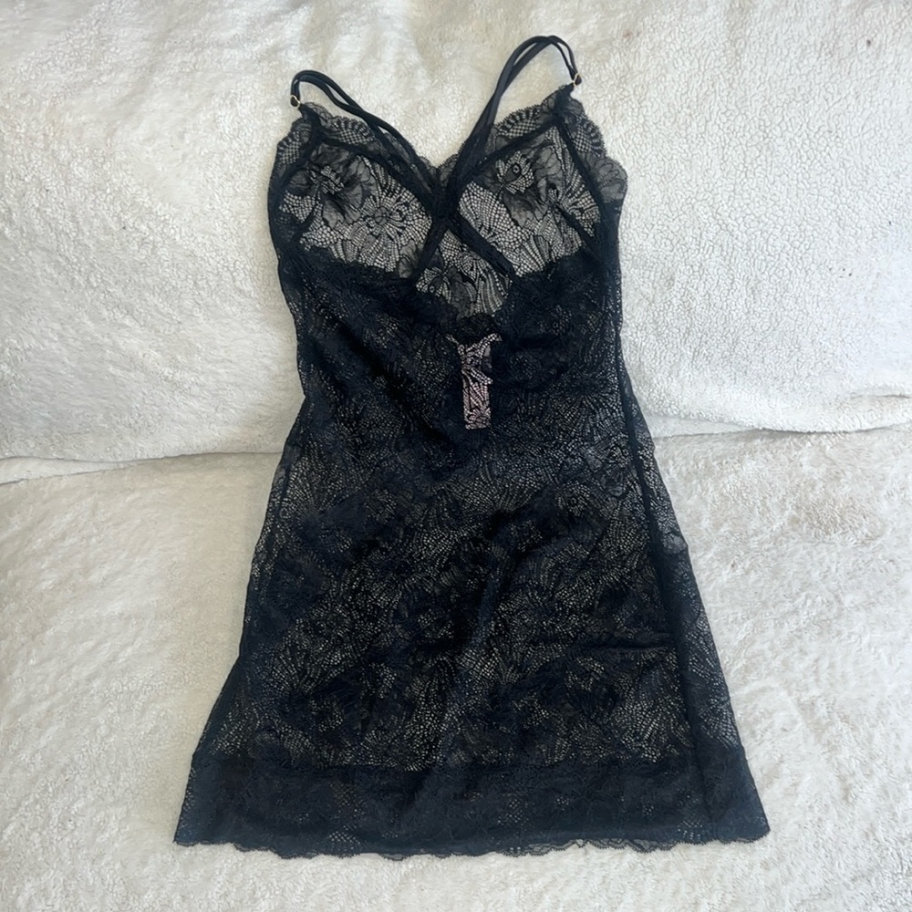 Black x-small Victoria’s Secret Slip Dress